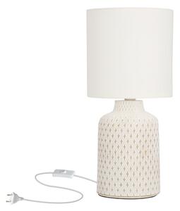 Krem stolna lampa s tekstilnim sjenilom (visina 32 cm) Iner – Candellux Lighting
