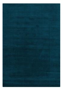Tamno plavi ručno rađen vunen tepih 200x290 cm Textured Wool Border – Flair Rugs