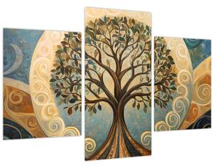 Slika – Drvo života i spirale (90x60 cm)