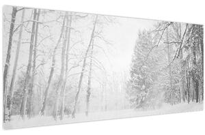 Slika - Drveni mol zimi (120x50 cm)