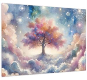 Slika – Drvo života u oblacima (70x50 cm)