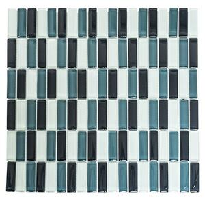 Mozaik pločica Stäbchen Crystal Mix XCM S828 (32,2 x 31 cm, Sive boje, Sjaj)