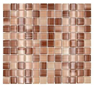 Mozaik pločica Quadrat Crystal XCM 8290 (32,7 x 30,2 cm, Bež boje, Sjaj)