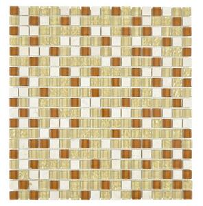 Mozaik pločica Quadrat Crystal Mix XCM M820 (30,5 x 32,2 cm, Bež boje, Sjaj)