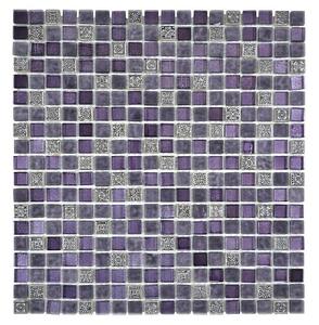 Mozaik pločica Quadrat Crystal Mix XCM M970 (30,5 x 32,2 cm, Lila, Sjaj)
