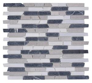 Mozaik pločica MOS BRICK 1125 (32,2 x 30,5 cm, Sivo-crne boje, Mat)