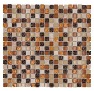 Mozaik pločica Quadrat Crystal Mix XCM M830 (30,5 x 32,2 cm, Bež-smeđe boje, Sjaj)