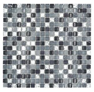 Mozaik pločica Quadrat Crystal Mix XCM M890 (30,5 x 32,2 cm, Sivo-srebrne boje, Sjaj)