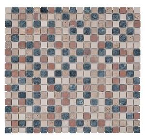 Mozaik pločica Quadrat Mix MOS 15/RND (32,2 x 30,5 cm, Smeđa-bež, Mat)