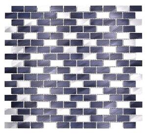 Mozaik pločica Brick XAM A431 (30,6 x 32,4 cm, Crne boje, Mat)