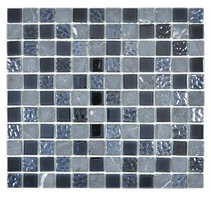 Mozaik pločica Crystal Mix CM M462 (32,7 x 30,2 cm, Crne boje, Sjaj)