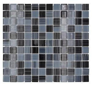 Mozaik pločica Quadrat Crystal CM 4300 (32,7 x 30,2 cm, Crno-bijele boje, Sjaj)