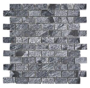Mozaik pločica Brick XMI 117 (30,5 x 32,5 cm, Srebrnosive boje, Mat)