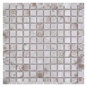 Mozaik pločica Quadrat LACEO LB 106 (29,8 x 29,8 cm, Sive boje, Mat)