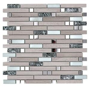 Mozaik pločica Crystal Mix XCM MV818 (30 x 30 cm, Bijele boje, Mat)