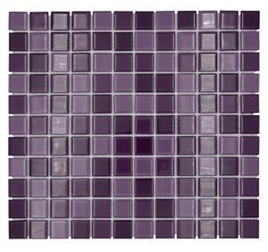 Mozaik pločica Quadrat Crystal Mix CM 4888 (32,7 x 30,2 cm, Lila, Sjaj)