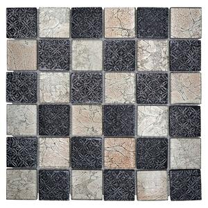 Mozaik pločica Quadrat Crystal Mix XCM 8OP4 (30 x 30 cm, Bež-sive boje, Sjaj)