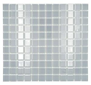 Mozaik pločica Quadrat Crystal Uni CM 4021 (32,7 x 30,2 cm, Svijetlosive boje, Sjaj)