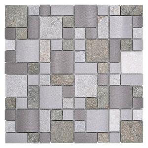 Mozaik pločica Mix XSA 525 (30 x 30 cm, Sive boje, Mat)