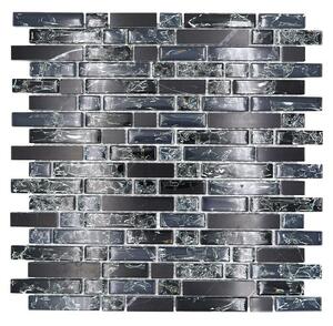Mozaik pločica Verbund Crystal Mix XIC V1328 (29,8 x 30,5 cm, Crne boje, Sjaj)