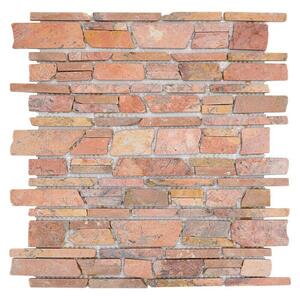 Mozaik pločica MOS BRICK 220 (30,5 x 30,5 cm, Crvene boje, Mat)