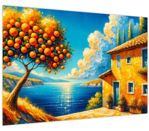 Slika - Kuća s narančama II. (90x60 cm)