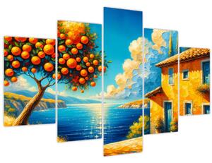 Slika - Kuća s narančama II. (150x105 cm)