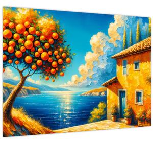 Slika - Kuća s narančama II. (70x50 cm)