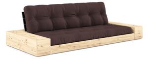 Tamno smeđa sklopiva sofa 244 cm Base – Karup Design