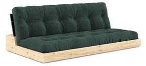 Tamno zelena sklopiva sofa od samta 196 cm Base – Karup Design