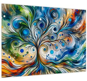 Slika – Šareno energetsko drvo (70x50 cm)