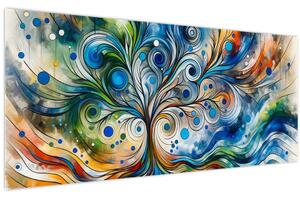 Slika – Šareno energetsko drvo (120x50 cm)