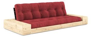 Crvena sklopiva sofa od samta 244 cm Base – Karup Design