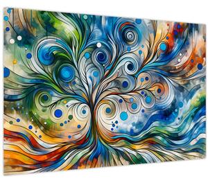 Slika – Šareno energetsko drvo (90x60 cm)
