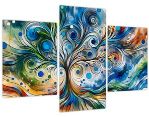 Slika – Šareno energetsko drvo (90x60 cm)