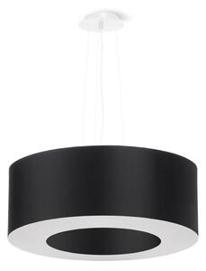 Crna viseća svjetiljka s tekstilnim sjenilom ø 50 cm Galata – Nice Lamps