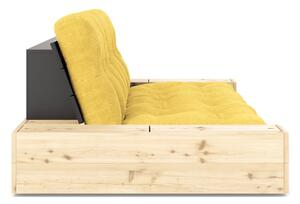 Žuta sklopiva sofa od samta 244 cm Base – Karup Design