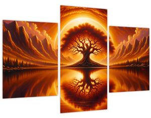 Slika – Drvo u krvavom suncu (90x60 cm)