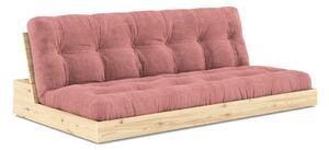 Ružičasta sklopiva sofa od samta 196 cm Base – Karup Design