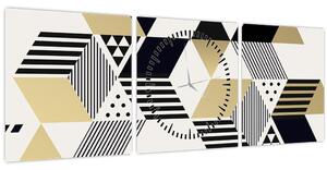 Slika - Geometrijski oblici N⁰1 (sa satom) (90x30 cm)