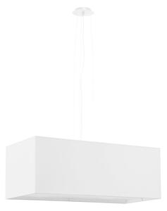 Bijela viseća svjetiljka sa staklenim sjenilom/s tekstilnim sjenilom Gryfin Bis – Nice Lamps