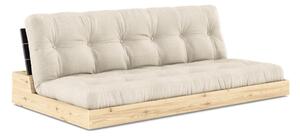 Siva/bež lanena sklopiva sofa 196 cm Base – Karup Design