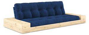 Plava sklopiva sofa od samta 244 cm Base – Karup Design