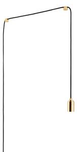 Crna/u zlatnoj boji viseća svjetiljka ø 4 cm Plug & Play – tala