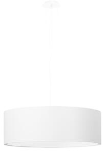 Bijela viseća svjetiljka sa staklenim sjenilom/s tekstilnim sjenilom ø 45 cm Paktor – Nice Lamps