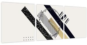 Slika - Geometrijski oblici N⁰5 (sa satom) (90x30 cm)