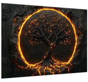 Slika – Drvo života u lavi II. (70x50 cm)