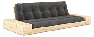 Crna/antracitno siva sklopiva sofa od samta 244 cm Base – Karup Design