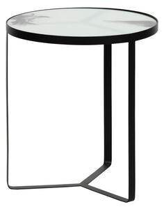 Metalni pomoćni stolić sa staklenom pločom BePureHome Fly, ⌀ 45 cm