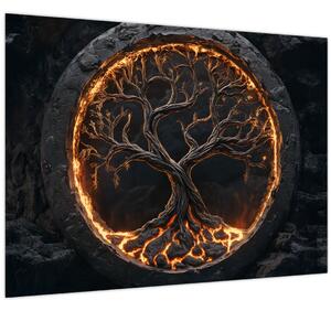 Slika – Drvo života u lavi I. (70x50 cm)